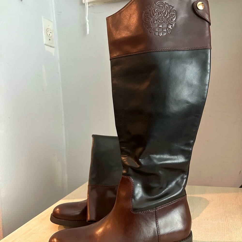 Vince Camuto Women’s Riding Boots in Black and Woodbury